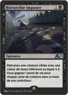 Hi�rarchie impos�e - Alchemy: Exclusive Cards
