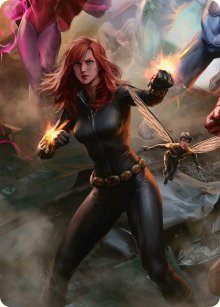 La Veuve Noire, experte en renseignement - Illustration - Marvel Super Heroes - Art Series