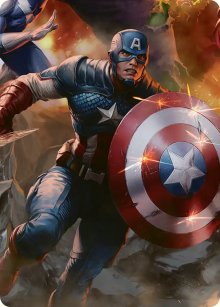 Captain America, indomptable - Illustration - Marvel Super Heroes - Art Series